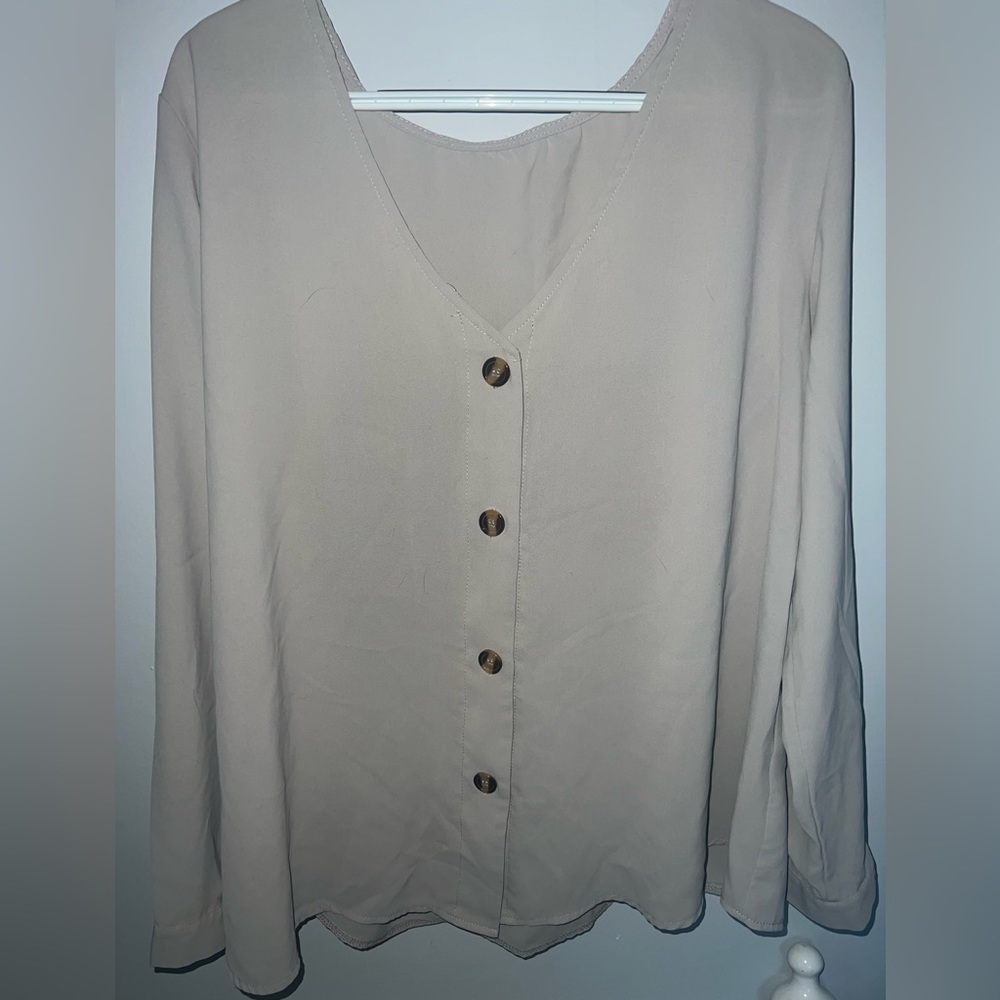 Grey long sleeve blouse - Xl